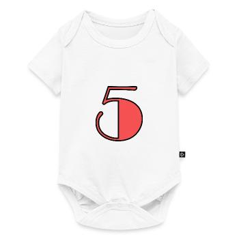 5 YEARS. 5TH ANNIVERSARY. BIRTHDAY 5 YEARS. 5 - Baby Premium short-sleeve bodysuit - white - Front