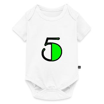 5. 5 YEARS. 5TH ANNIVERSARY. BIRTHDAY 5 YEARS. 5 - Baby Premium short-sleeve bodysuit - white - Front