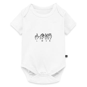 Love sign language - Baby Premium short-sleeve bodysuit - white - Front