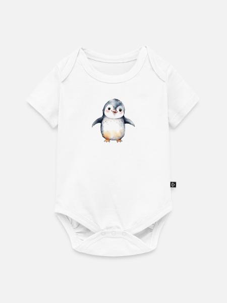 Pinguin - Baby Premium Kurzarmbody - Weiß