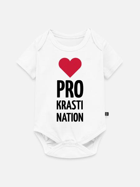 PROKRASTINATION - Baby Premium Kurzarmbody - Weiß