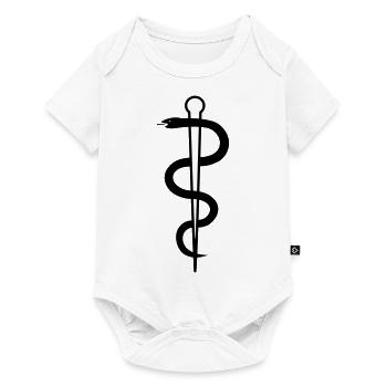 Infirmière Symbole Serpent - Body à manches courtes Premium Bébé - blanc - Devant