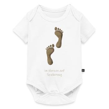 Spiekeroog Sand - Baby Premium Kurzarmbody - Weiß - Vorne