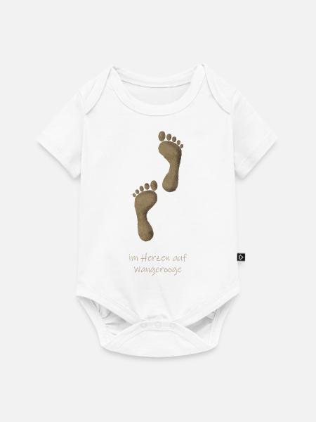 Wangerooge Sand - Baby Premium Kurzarmbody - Weiß