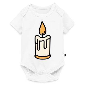Bougie - Body à manches courtes Premium Bébé - blanc - Devant