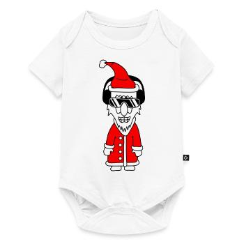 Fête Père Noël Cool Noël Hiver Musique - Body à manches courtes Premium Bébé - blanc - Devant