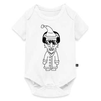 Fête Père Noël Cool Noël Hiver Musique - Body à manches courtes Premium Bébé - blanc - Devant