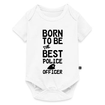 Polizei Polizist Beruf Spruch Geschenk - Baby Premium Kurzarmbody - Weiß - Vorne