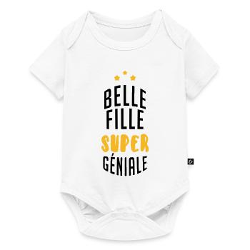 Belle Fille - Mariage - Mariée - Famille - Noël - Baby Premium short-sleeve bodysuit - white - Front