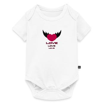 Cœur volant - Body à manches courtes Premium Bébé - blanc - Devant