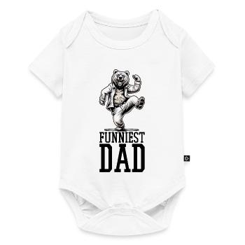 Funniest Father Dancing Bear Gift - Baby Premium short-sleeve bodysuit - white - Front