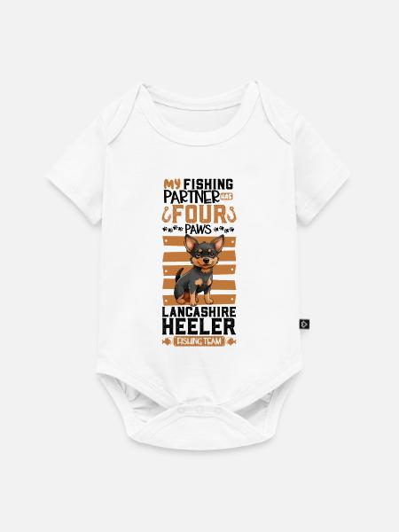 Angeln und Lancashire Heeler - Baby Premium Kurzarmbody - Weiß