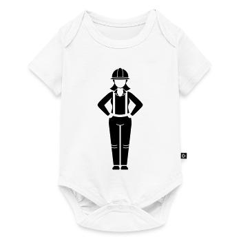 Construction Worker Woman Team Leader - Baby Premium short-sleeve bodysuit - white - Front