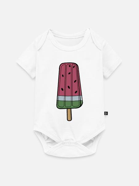 Verspielte Wassermelone Frozen Pop - Baby Premium Kurzarmbody - Weiß