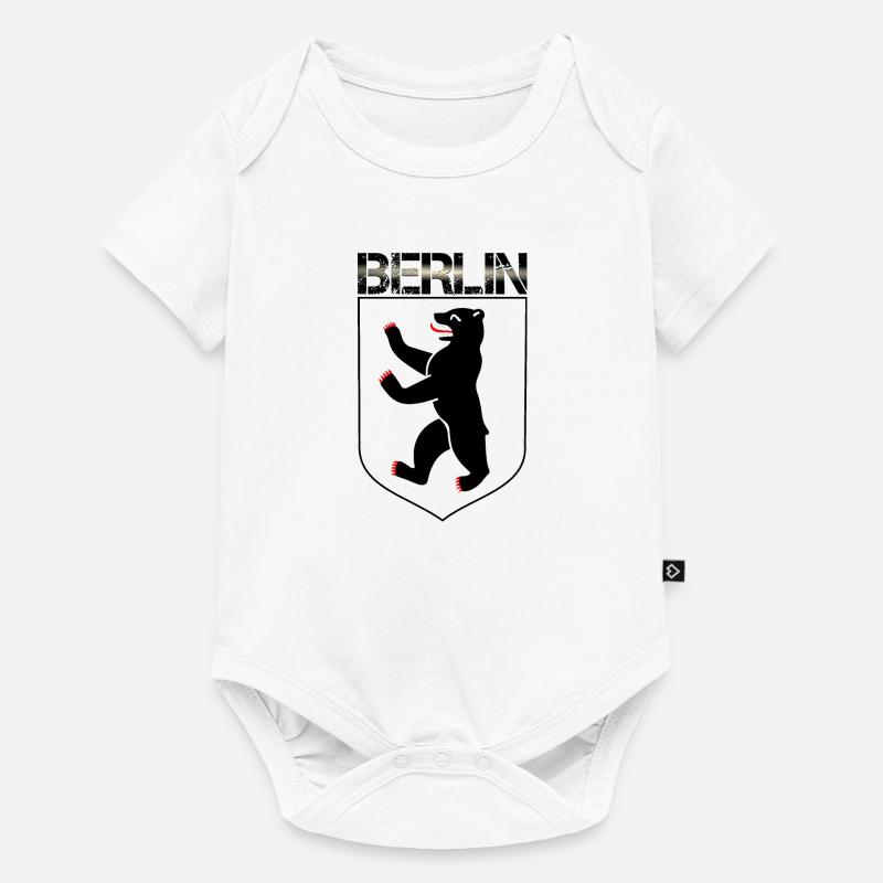 Blason de l’ours de Berlin - Body à manches courtes Premium Bébé - blanc