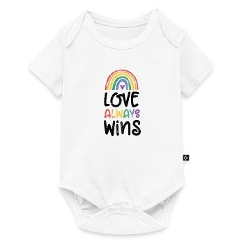 L’AMOUR GAGNE TOUJOURS LE CADEAU DE CHEMISE D’AMOUR ARC-EN-CIEL - Body à manches courtes Premium Bébé - blanc - Devant