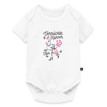 Team Braut verrückte Hühner on Tour - Baby Premium Kurzarmbody - Weiß - Vorne