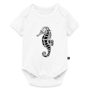 Hippocampe vintage - Vector Style - Body à manches courtes Premium Bébé - blanc - Devant