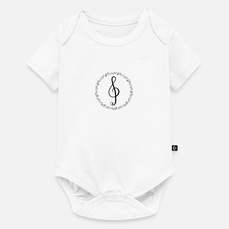 NOTE DE MUSIQUE - Body à manches courtes Premium Bébé - blanc