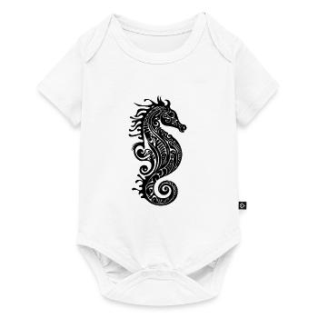 Cute Vintage Seahorse - Cool Seahorse - Baby Premium short-sleeve bodysuit - white - Front