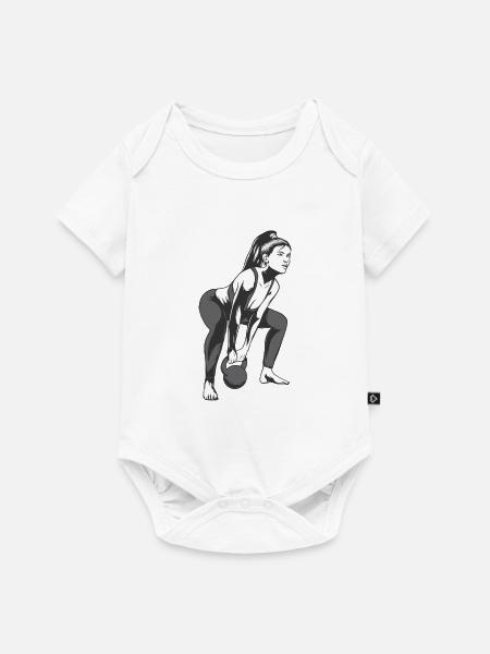 Gym Frau - Baby Premium Kurzarmbody - Weiß