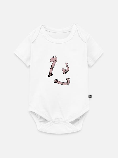 Wurm - Baby Premium Kurzarmbody - Weiß