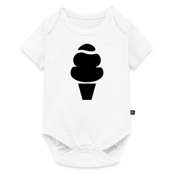 Idée cadeau de crème glacée cornet de crème glacée molle cornet de crème glacée cône de crème glacée - Body à manches courtes Premium Bébé - blanc - Devant