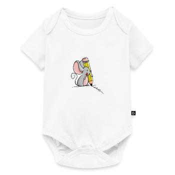 Souris au crayon écrit Love - Body à manches courtes Premium Bébé - blanc - Devant