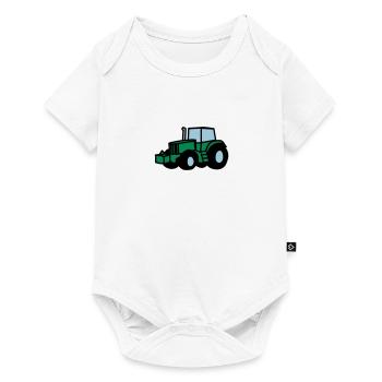 Traktor - Baby Premium Kurzarmbody - Weiß - Vorne
