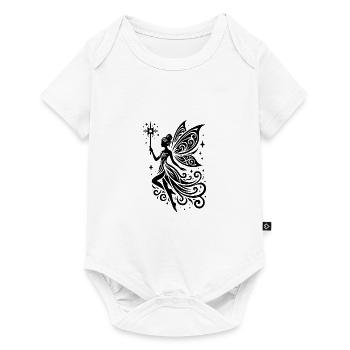 Fantasievolle Fee mit kunstvollen Flügeln - Baby Premium Kurzarmbody - Weiß - Vorne
