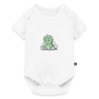 Dinosaur Triceratops - Baby Premium short-sleeve bodysuit - white - Front