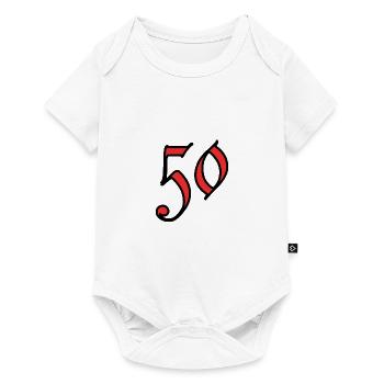 50. 50 ANS. 50e ANNIVERSAIRE. ANNIVERSAIRE 50 ANS. - Body à manches courtes Premium Bébé - blanc - Devant