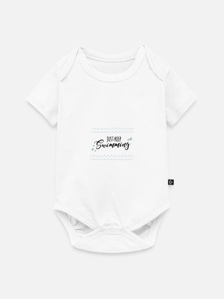keep swimming - Baby Premium Kurzarmbody - Weiß