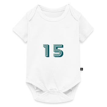 15 - Baby Premium Kurzarmbody - Weiß - Vorne