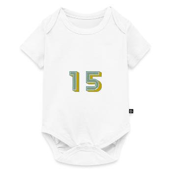15. 15 YEARS. 15th ANNIVERSARY. 15 YEAR ANNIVERSARY. - Baby Premium short-sleeve bodysuit - white - Front