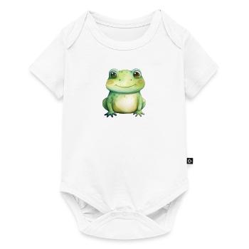 Grenouille classe grenouille à l’école primaire - Body à manches courtes Premium Bébé - blanc - Devant