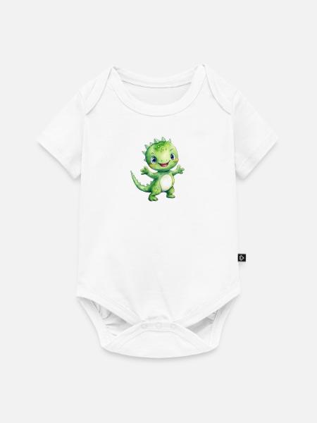 Dinoklasse Klassentier Dinosaurier - Baby Premium Kurzarmbody - Weiß