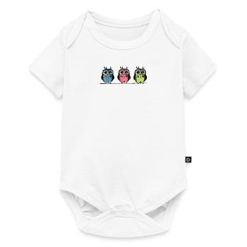 Three Cute Owls - Baby Premium short-sleeve bodysuit - white - Front