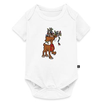 Funny reindeer Christmas Christmas Xmas - Baby Premium short-sleeve bodysuit - white - Front