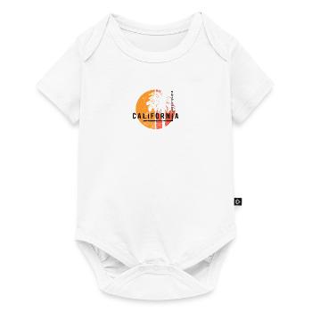 Manhattan Beach Californie Palmier indigène cool - Body à manches courtes Premium Bébé - blanc - Devant