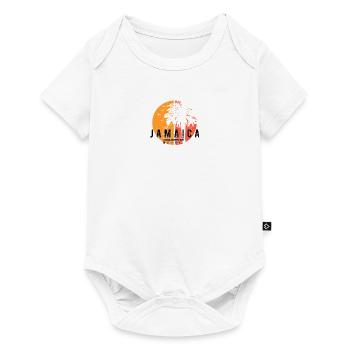 Künstlerisches Negril Jamaika Cooler Palmenurlaub - Baby Premium Kurzarmbody - Weiß - Vorne