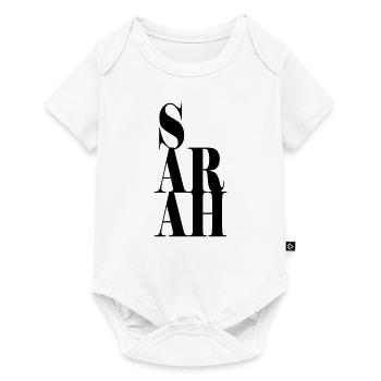 Sarah Nom Prénom Police moderne Word Art - Body à manches courtes Premium Bébé - blanc - Devant