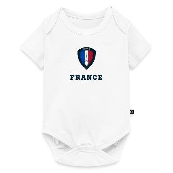 FRANKREICH - Baby Premium Kurzarmbody - Weiß - Vorne
