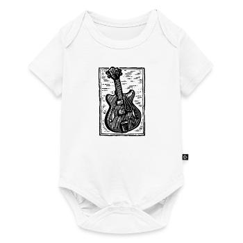 Guitare, guitariste - Body à manches courtes Premium Bébé - blanc - Devant