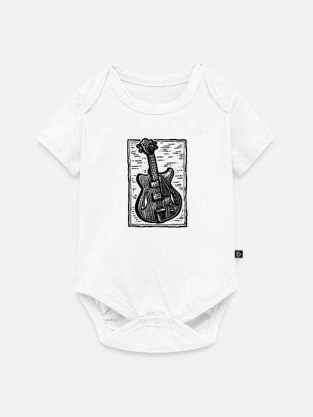 Gitarre Gitarrist - Baby Premium Kurzarmbody - Weiß