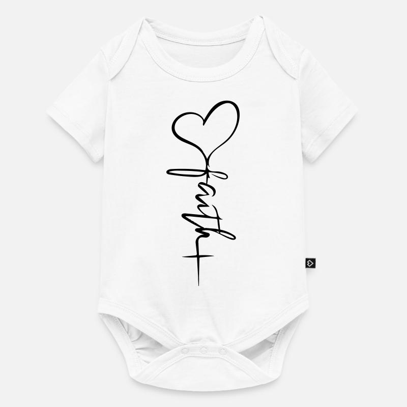 foi - Body à manches courtes Premium Bébé - blanc