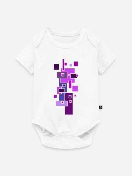 Bauklötze Architektur Muster - Baby Premium Kurzarmbody - Weiß