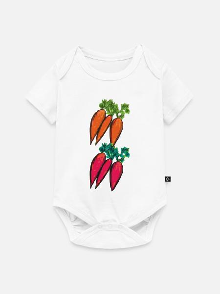 karotten sorten - Baby Premium Kurzarmbody - Weiß