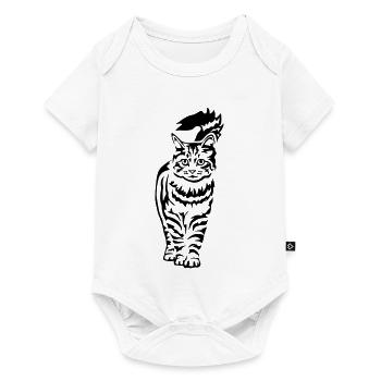 Chat domestique - Chat - Body à manches courtes Premium Bébé - blanc - Devant