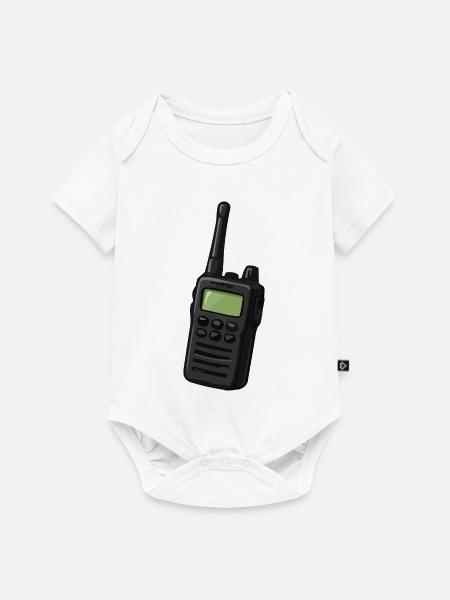 Retro Funkgerät Motiv - Baby Premium Kurzarmbody - Weiß